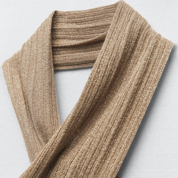 Zara METALLIC THREAD WRAP KNIT TOP - Picture 4 of 9